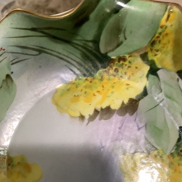 Vintage Ginori Italy Hand Painted Floral Dish - Picture 7 of 16